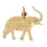 14k Yellow Gold Elephant Charm