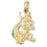 14k Yellow Gold Dragon Charm