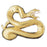 14k Yellow Gold Rattle Snake Charm