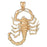 14k Yellow Gold Scorpion Charm