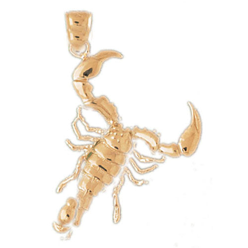 14k Yellow Gold Scorpion Charm