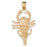 14k Yellow Gold Scorpion Charm