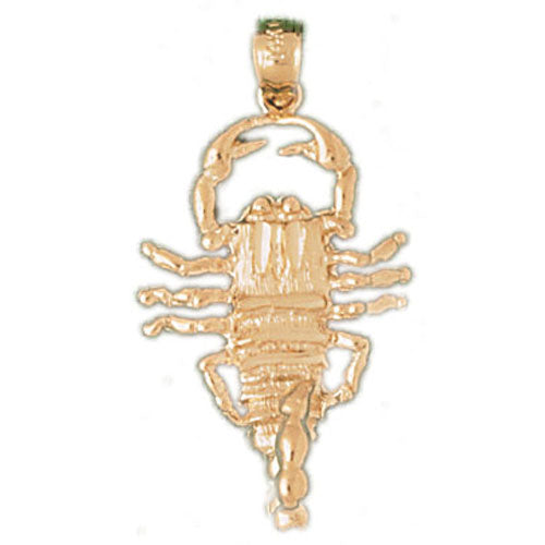 14k Yellow Gold Scorpion Charm