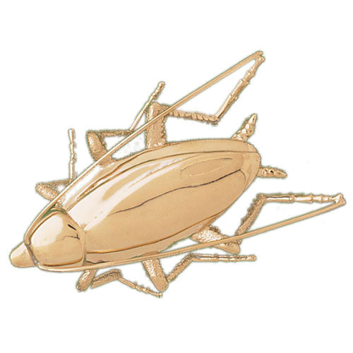 14k Yellow Gold Cockroach Charm