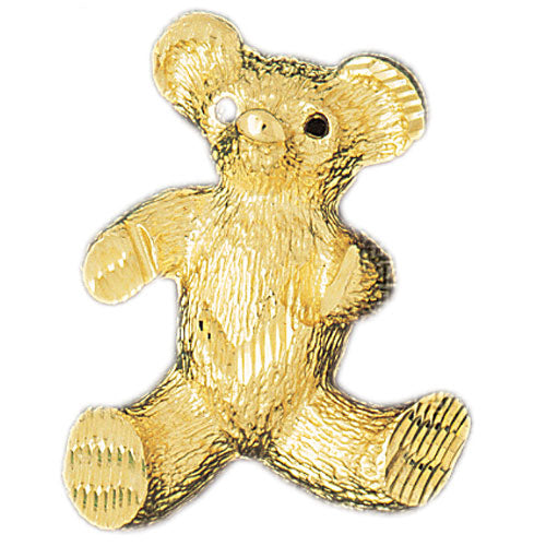 14k Yellow Gold Teddy Bear Charm