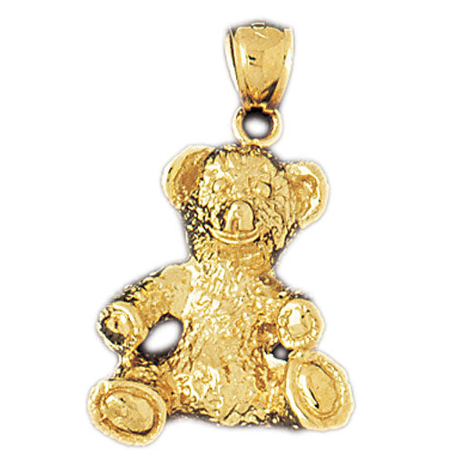 14k Yellow Gold Teddy Bear Charm