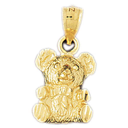 14k Yellow Gold Teddy Bear Charm