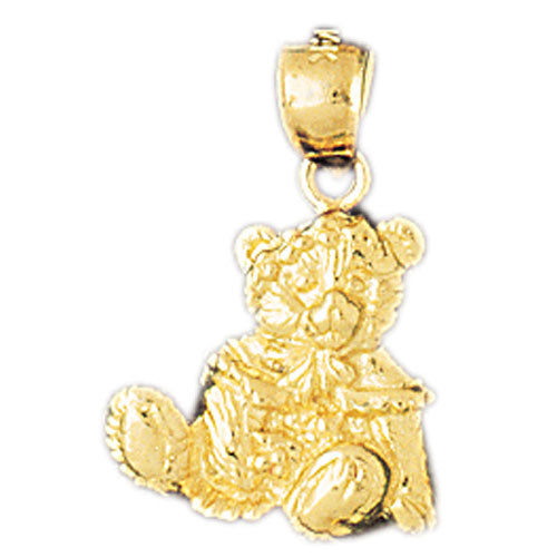 14k Yellow Gold Teddy Bear Charm