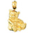 14k Yellow Gold Teddy Bear Charm