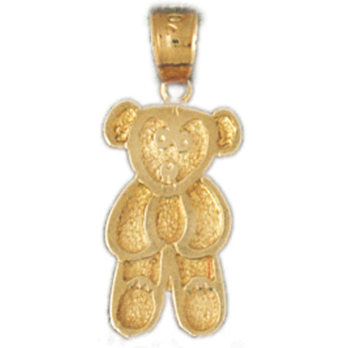 14k Yellow Gold Teddy Bear Charm