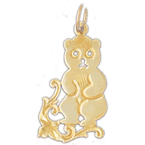 14k Yellow Gold Teddy Bear Charm