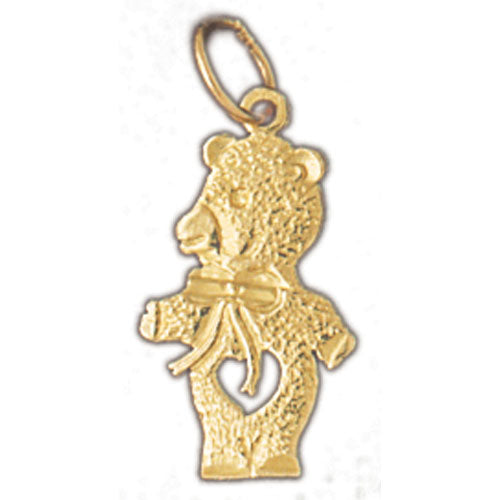 14k Yellow Gold Teddy Bear Charm