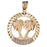 14k Gold Two Tone Bahamas Palm Trees Charm