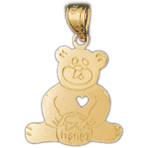 14k Yellow Gold Teddy Bear Charm