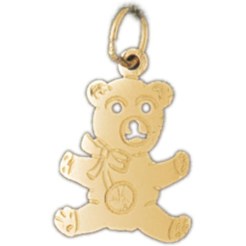 14k Yellow Gold Teddy Bear Charm