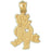 14k Yellow Gold Teddy Bear Charm