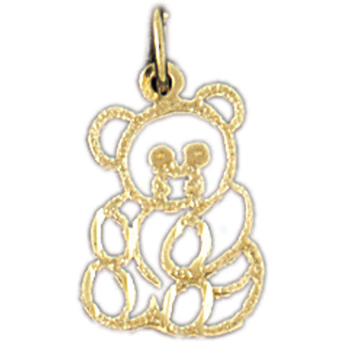 14k Yellow Gold Teddy Bear Charm