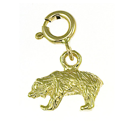 14k Yellow Gold Bear Charm