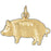 14k Yellow Gold Pig Charm