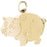 14k Yellow Gold Pig Charm