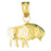 14k Yellow Gold Bison Charm