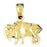 14k Yellow Gold Bison Charm