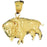 14k Yellow Gold Bison Charm