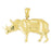 14k Yellow Gold Rhinosaurus Charm