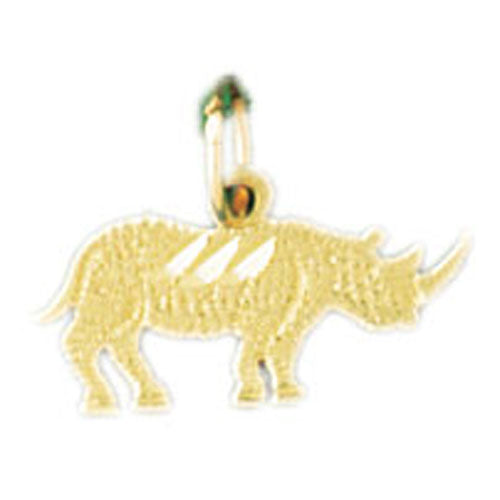 14k Yellow Gold Rhinosaurus Charm