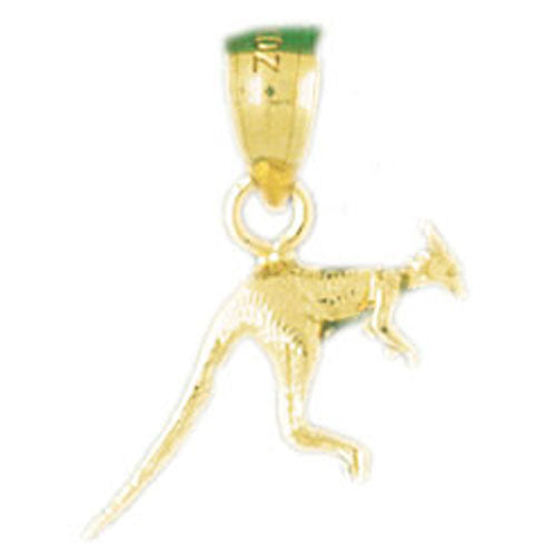 14k Yellow Gold 3-D Kangaroo Charm