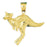 14k Yellow Gold Kangaroo Charm