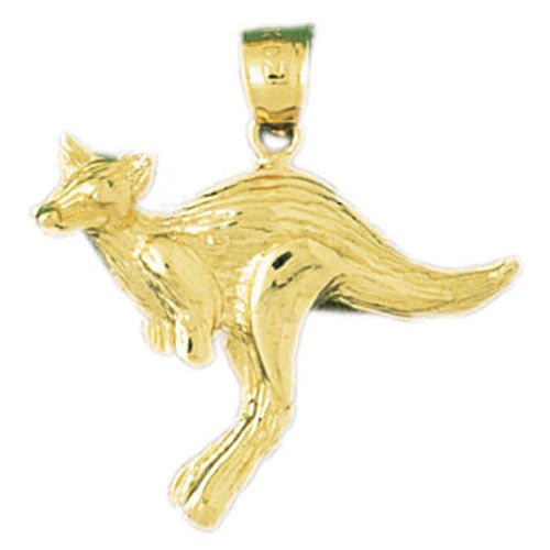 14k Yellow Gold Kangaroo Charm