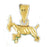 14k Yellow Gold 3-D Goat Charm