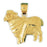 14k Yellow Gold Sheep Charm