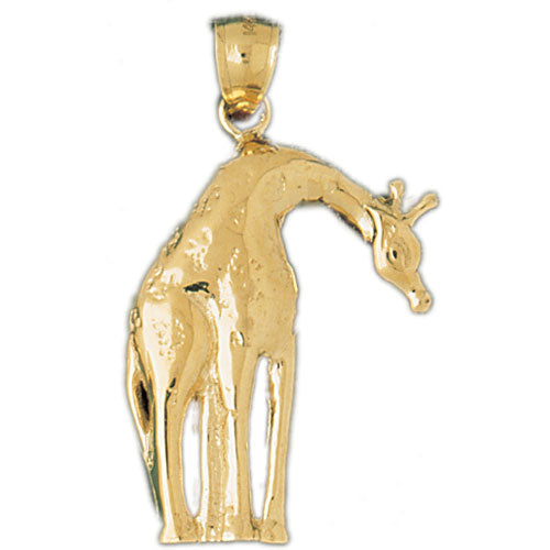 14k Yellow Gold Giraffe Charm