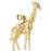 14k Yellow Gold Giraffe Charm