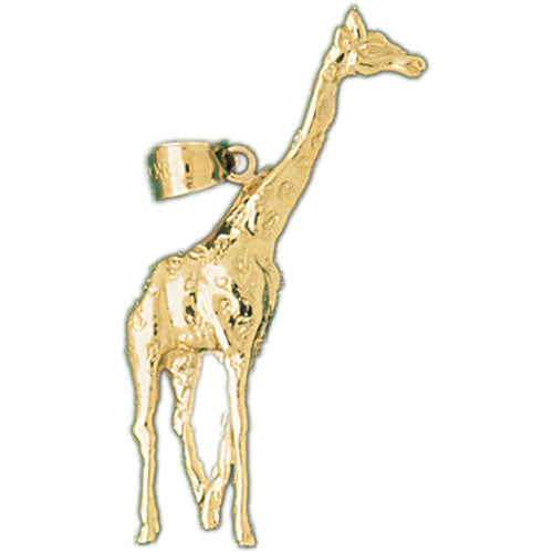 14k Yellow Gold Giraffe Charm