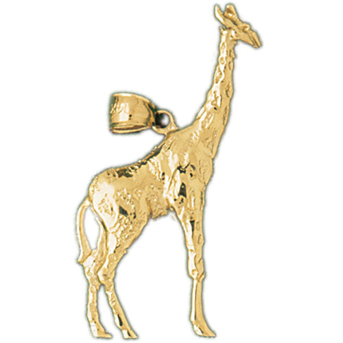 14k Yellow Gold Giraffe Charm