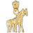 14k Yellow Gold Giraffe Charm