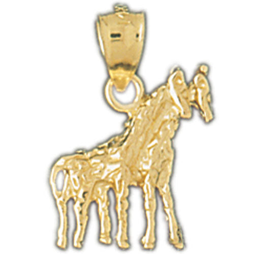 14k Yellow Gold Giraffe Charm