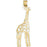 14k Yellow Gold Giraffe Charm