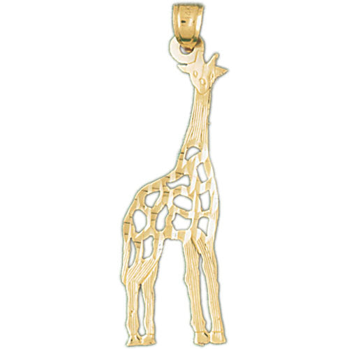 14k Yellow Gold Giraffe Charm