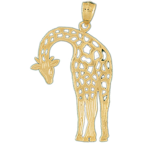 14k Yellow Gold Giraffe Charm