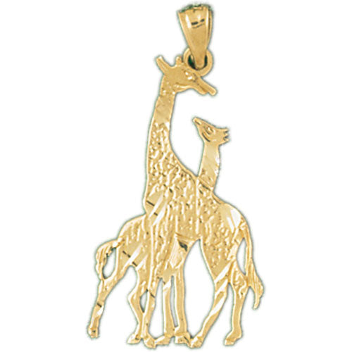 14k Yellow Gold Giraffe Charm