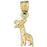 14k Yellow Gold Giraffe Charm