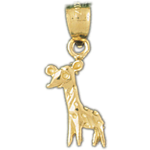 14k Yellow Gold Giraffe Charm