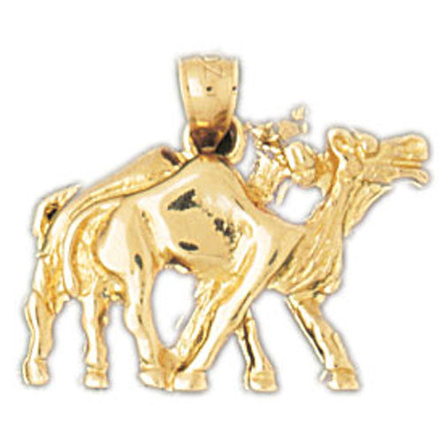 14k Yellow Gold Camel Charm