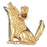 14k Yellow Gold Coyote Charm