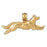 14k Yellow Gold Wolf Charm