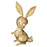 14k Yellow Gold Rabbit Charm